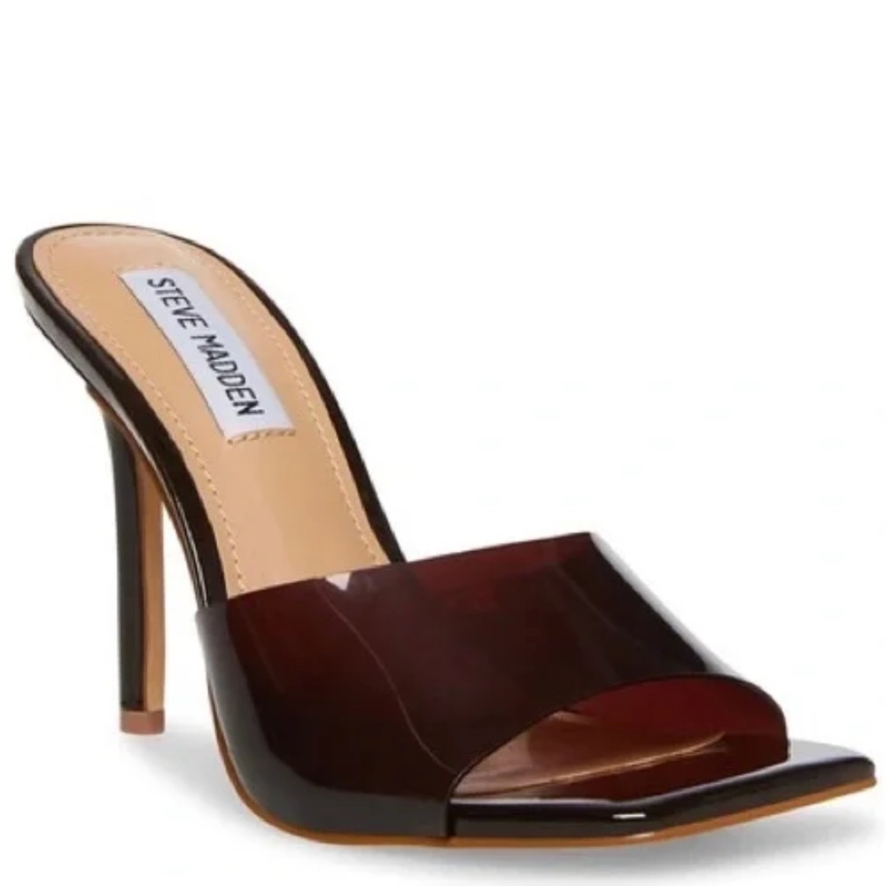 Steve Madden Dark Brown Signal Sandal Heels 9.5 fits like 8.5